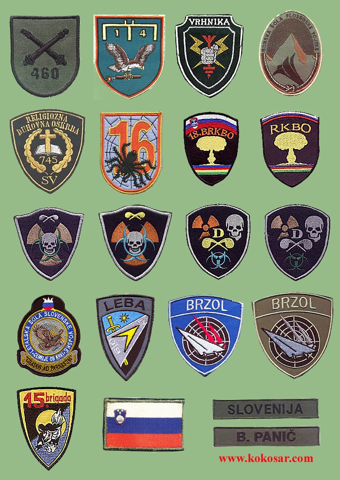 Few Slovenian armed forces insignias